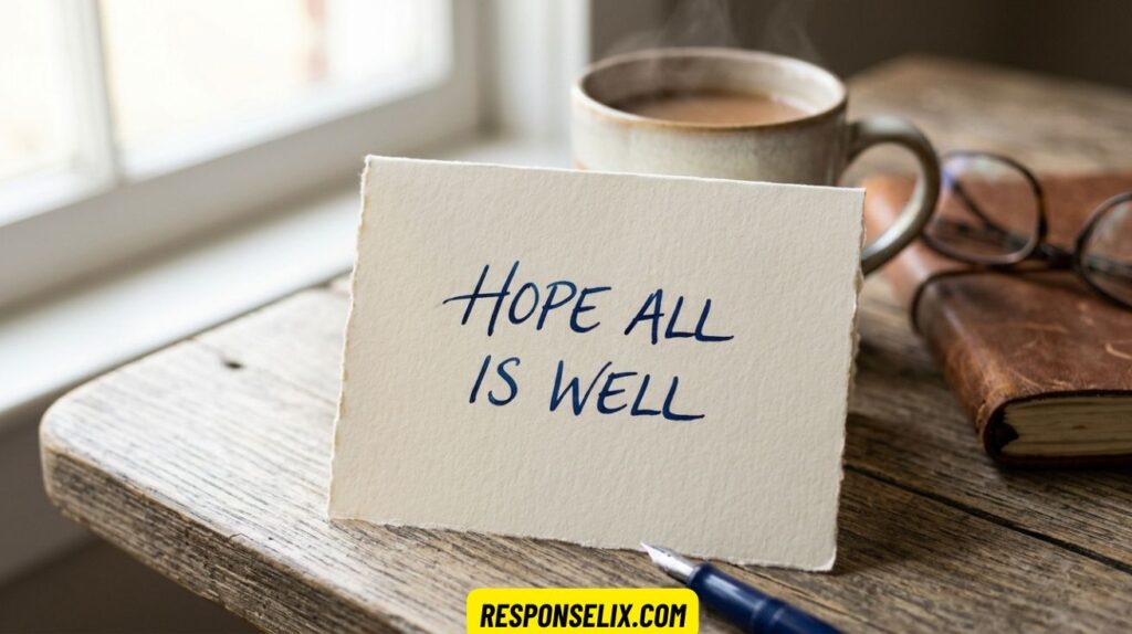 Hope All Is Well
