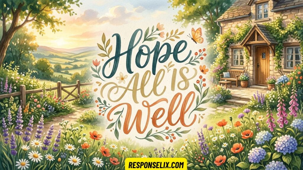 Hope All Is Well