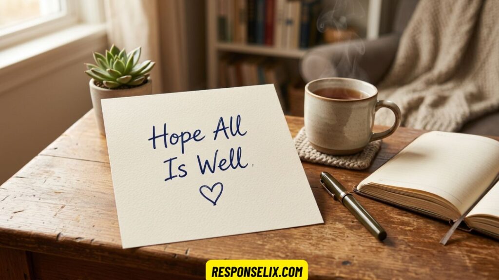 Hope All Is Well