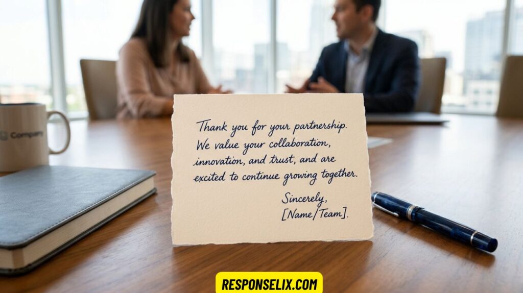 Thank You for Your Partnership