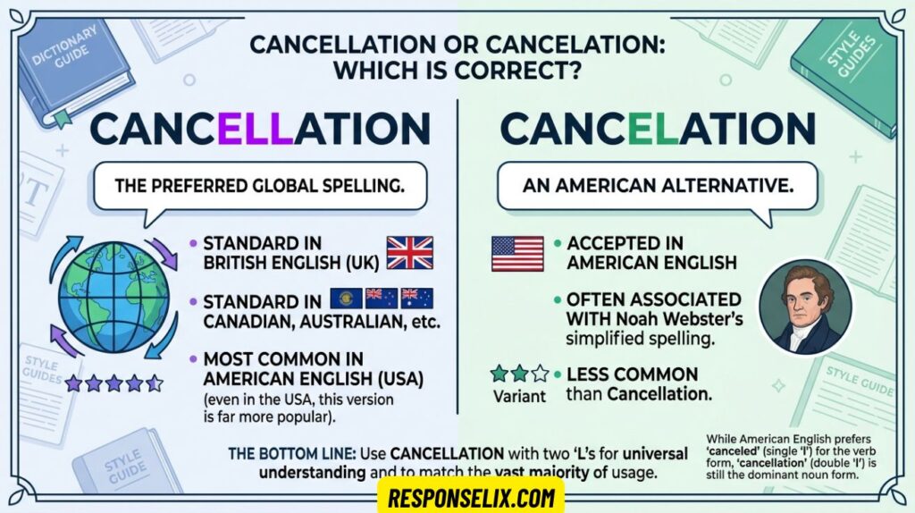 Cancelation or Cancellation